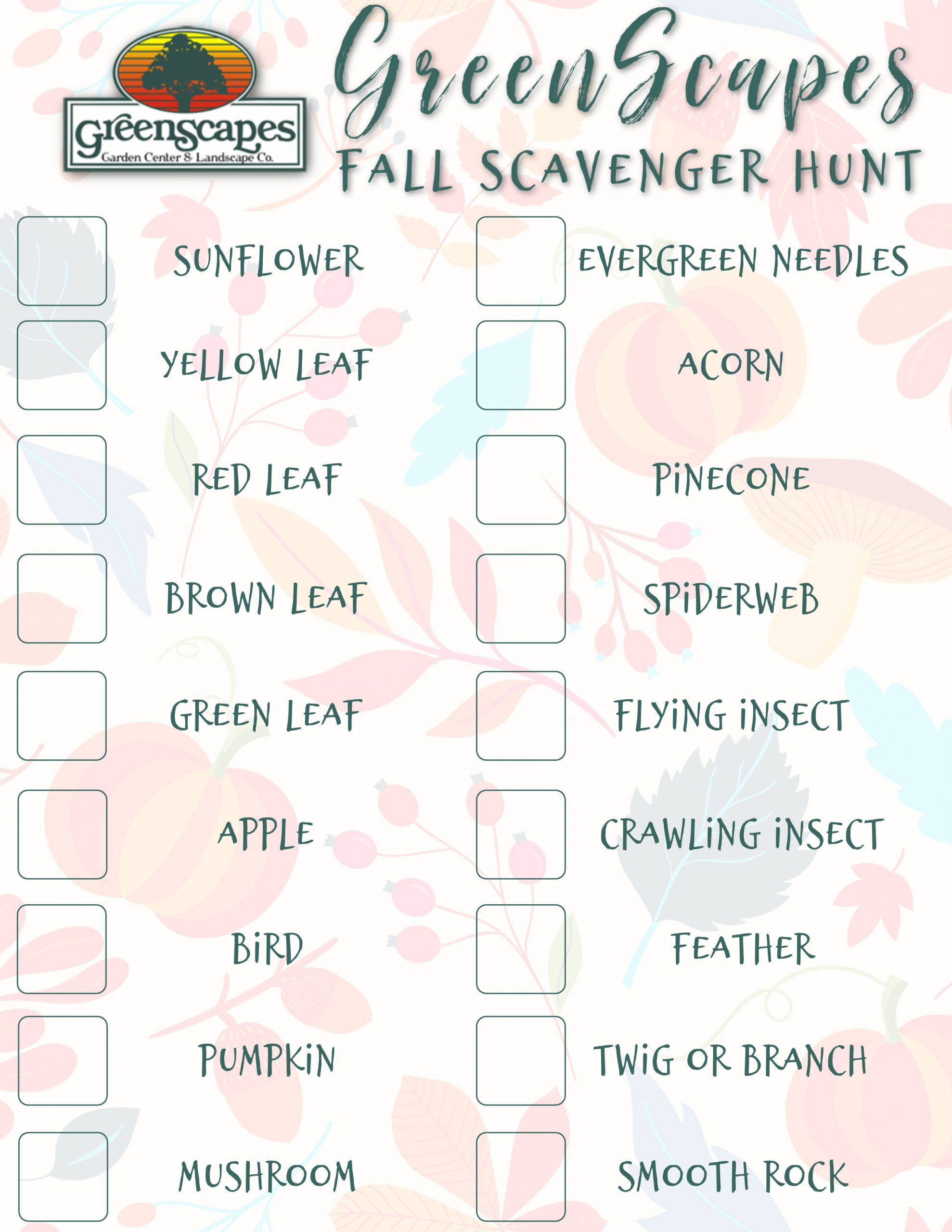 Download our Scavenger Hunt here!